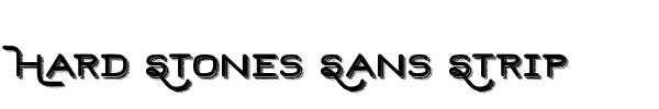 Hard Stones Sans Strip font preview